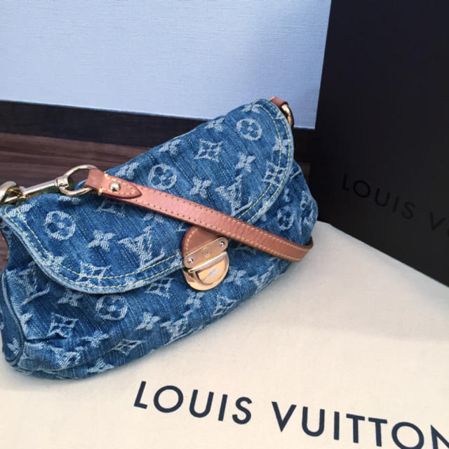 LOUIS VUITTON(ルイヴィトン)の【かみ様お取り置き】ルイヴィトン ミニプリーティ モノグラムデニム レディースのバッグ(ショルダーバッグ)の商品写真