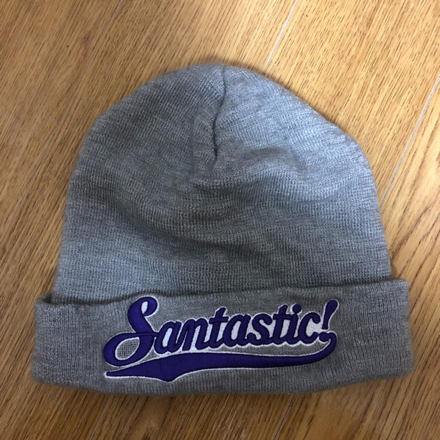 SANTASTIC! サンタスティック  ニット帽 ロゴ ウール 紫色 日本製