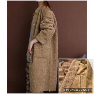 ケービーエフ(KBF)の【リィ様専用】 クラッシュボアリバーシブルコート *CAMEL(ロングコート)