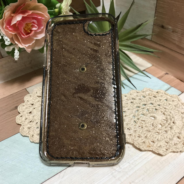 iPhone 7ケース ハンドメイド 指差し付き ハンドメイドのスマホケース/アクセサリー(スマホケース)の商品写真