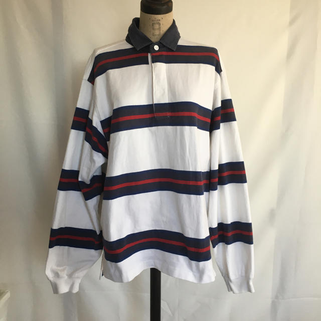 POLO RALPH LAUREN(ポロラルフローレン)の古着 90s ボーダービッグポロシャツ メンズのトップス(ポロシャツ)の商品写真