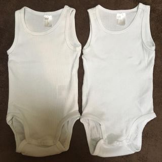 エイチアンドエム(H&M)の【美品】H&M☆ノースリーブロンパース2枚セット(肌着/下着)