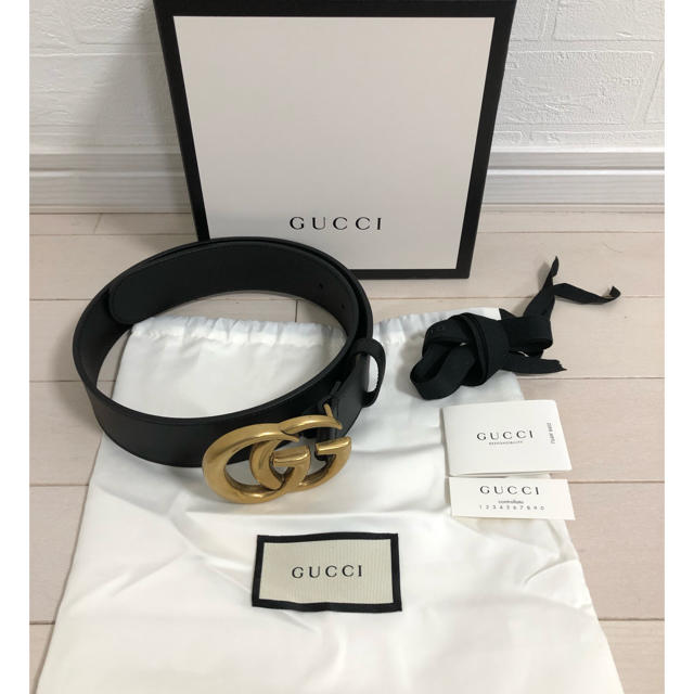 Gucci(グッチ)の【カルロス様専用】ベルト幅4.0cm グッチ GG レザーベルト バックル付き レディースのファッション小物(ベルト)の商品写真