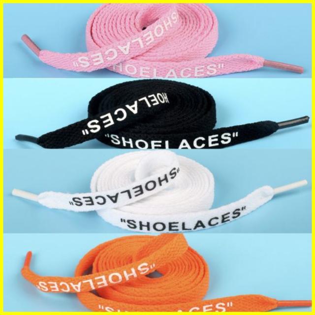 SHOELACES 平ひも ２本セット シューレースカスタム メンズの靴/シューズ(その他)の商品写真