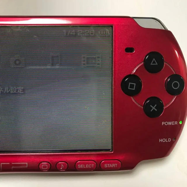 PlayStation Portable(プレイステーションポータブル)のpsp 3000 赤色 ジャンク品 ソリエル様専用 エンタメ/ホビーのゲームソフト/ゲーム機本体(携帯用ゲーム機本体)の商品写真