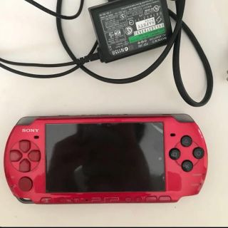 プレイステーションポータブル(PlayStation Portable)のpsp 3000 赤色 ジャンク品 ソリエル様専用(携帯用ゲーム機本体)