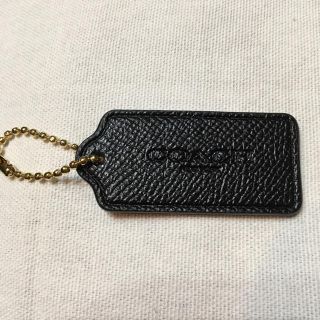 コーチ(COACH)の新品coachコーチロゴレザーバッグタグバッグチャームキーホルダー(キーホルダー)