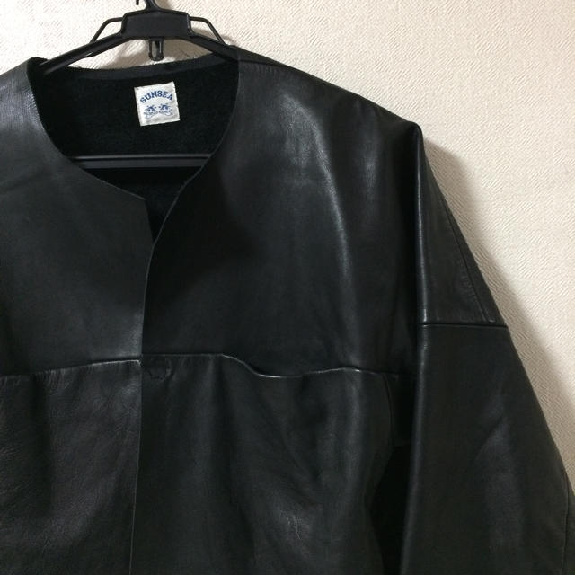 SUNSEA(サンシー)の17ss SUNSEA Cut Off Biker Blouson レザー メンズのジャケット/アウター(ブルゾン)の商品写真