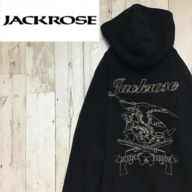 JACKROSE(ジャックローズ)の【ジャックローズ】【ダブルジップ】【ロゴ全刺繍】【パーカー】 メンズのトップス(パーカー)の商品写真