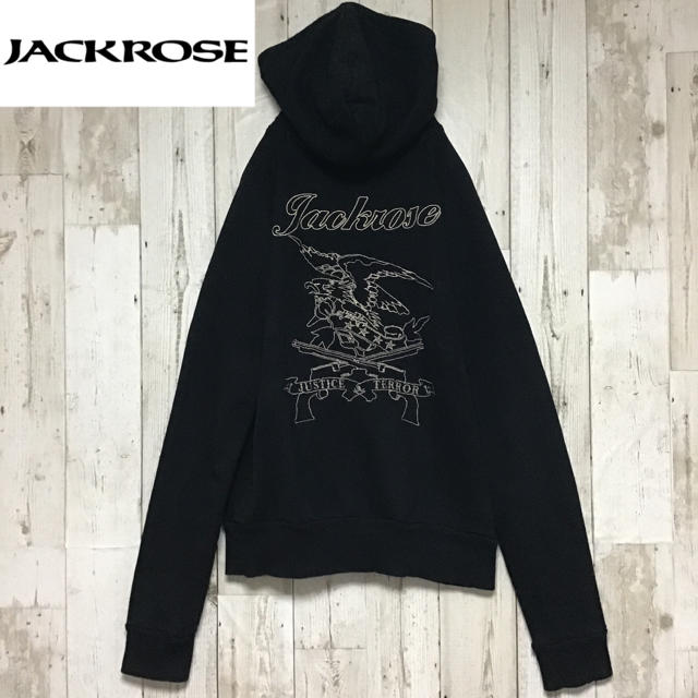 JACKROSE(ジャックローズ)の【ジャックローズ】【ダブルジップ】【ロゴ全刺繍】【パーカー】 メンズのトップス(パーカー)の商品写真