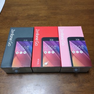 エイスース(ASUS)のことり様専用 新品未開封 Zenfone Go 黒赤ピンク計3台(スマートフォン本体)