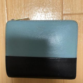 セリーヌ(celine)のセリーヌ バイカラー 二つ折り財布 中古 送込み(財布)