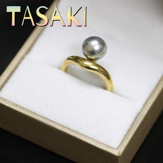 TASAKI(タサキ)の鑑定済正規品TASAKIタサキ田崎ブラックパール真珠リング レディースのアクセサリー(リング(指輪))の商品写真