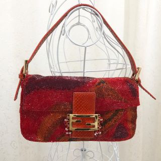 フェンディ(FENDI)の大幅値下☆FENDI フェンディ ビーズビジューハンド ショルダーバッグ 超レア(ショルダーバッグ)