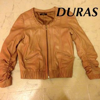 デュラス(DURAS)のDURAS♡ラムレザージャケット(ノーカラージャケット)