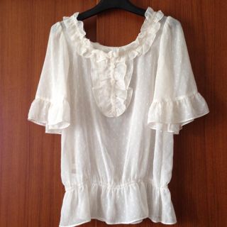 フェルゥ(Feroux)のFeroux♡ドットシフォントップス(Tシャツ(半袖/袖なし))