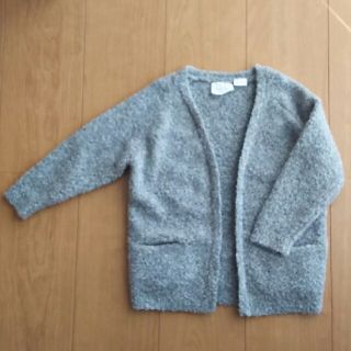 ザラ(ZARA)のかんなたん様専用  ZARA ガール ニットカーディガン グレー  98センチ(カーディガン)