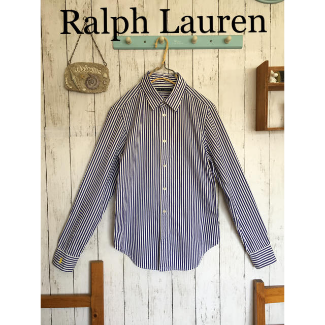 Ralph Lauren(ラルフローレン)の＊Ralph Lauren ラルフローレン ストライプシャツ＊ブルー レディースのトップス(シャツ/ブラウス(長袖/七分))の商品写真