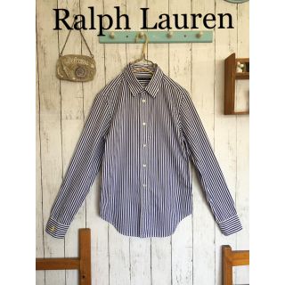 ラルフローレン(Ralph Lauren)の＊Ralph Lauren ラルフローレン ストライプシャツ＊ブルー(シャツ/ブラウス(長袖/七分))