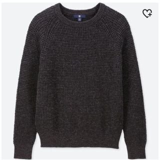 ユニクロ(UNIQLO)のワッフルクルーネックセーター(ニット)