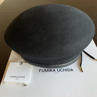 fumika uchida レザーパイピング ベレー (ハンチング/ベレー帽)
