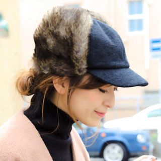 カシラ(CA4LA)の今期完売♡2018AW 14＋フェイクファー耳付きCAP (キャップ)