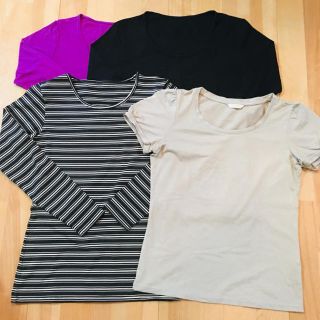 ユニクロ(UNIQLO)のユニクロ Tシャツ ティーシャツ ロンT ロンティー インナー 4枚セット(Tシャツ(長袖/七分))