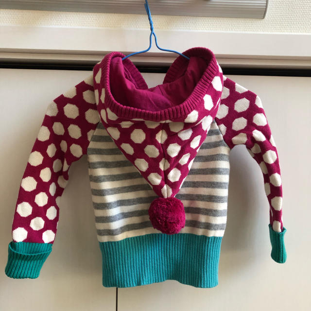 babyGAP(ベビーギャップ)のbaby GAP 女児 ニットパーカー キッズ/ベビー/マタニティのキッズ服女の子用(90cm~)(ジャケット/上着)の商品写真