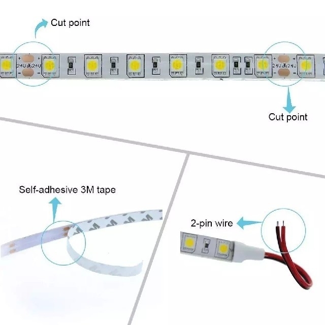 新品未使用⭐超高輝度⭐トラック用⭐24V LED テープ 自動車/バイクの自動車(トラック・バス用品)の商品写真