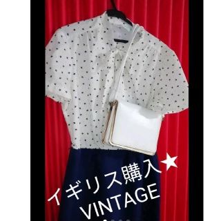 プープレ(peu pres)のイギリス購入★VINTAGEスクエアハンドバッグ(ハンドバッグ)