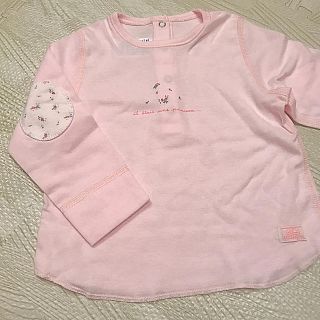 プチバトー(PETIT BATEAU)のプチバトー トップス ピンク 12m 新品(シャツ/カットソー)