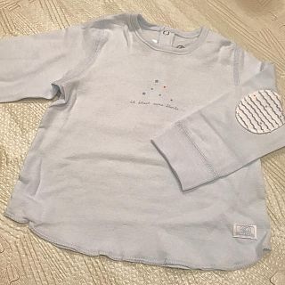 プチバトー(PETIT BATEAU)のプチバトー トップス 水色 12m 新品(シャツ/カットソー)