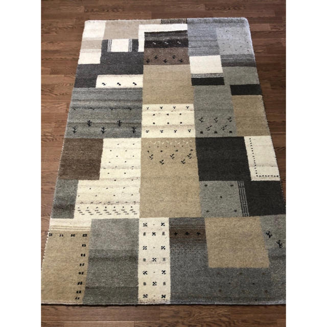 ウールギャベ 120×180cm 手織り新品未使用 ウールギャベ 120×180cm 手織り新品未使用