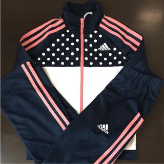 アディダス(adidas)の150㎝ adidas キッズ ジュニア ジャージ上下セット ネイビー×ホワイト(その他)