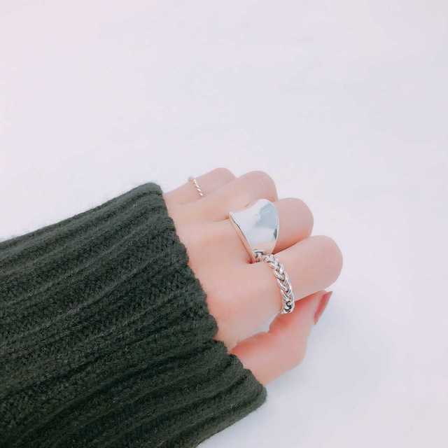 *wide silver ring S925[15-16号]*JER-013 レディースのアクセサリー(リング(指輪))の商品写真