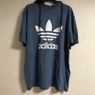 アディダス(adidas)のアディダス ロゴ入りビックTシャツ ブルー (Tシャツ/カットソー(半袖/袖なし))