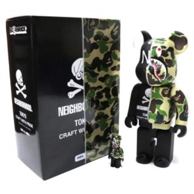 A BATHING APE(アベイシングエイプ)のbape×NEIGHBORHOOD BE@RBRICK 100％ & 400％ エンタメ/ホビーのフィギュア(その他)の商品写真