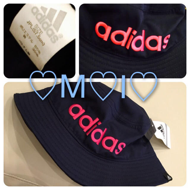 adidas(アディダス)の新品♡adidasロゴ刺繍バケットハット レディースの帽子(ニット帽/ビーニー)の商品写真