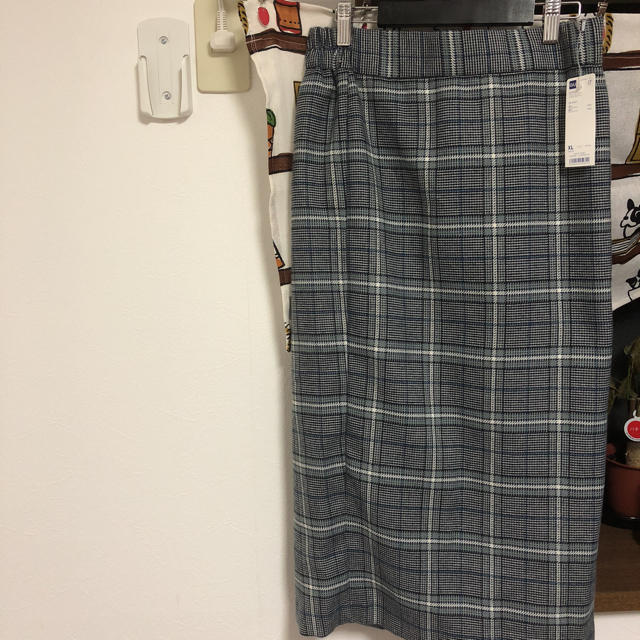 GU(ジーユー)のチェック柄スカート XL レディースのスカート(ロングスカート)の商品写真