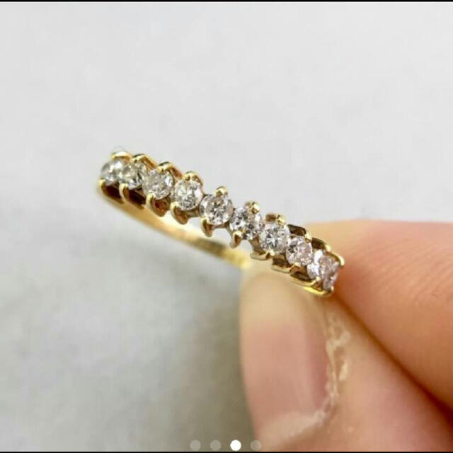 ハーフエタニティリング  0.4ct イエローゴールド