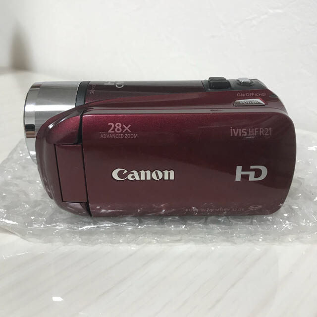 Canon(キヤノン)のCanon キャノン HDビデオカメラ ivis HF R21 レッド赤 スマホ/家電/カメラのカメラ(ビデオカメラ)の商品写真