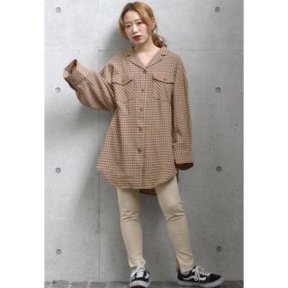 ダブルクローゼット(w closet)のチェックBIGシャツ(シャツ/ブラウス(長袖/七分))