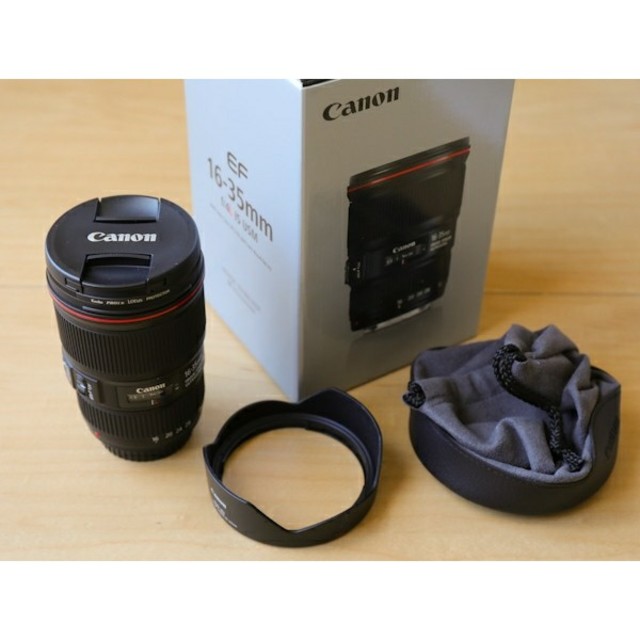 Canon(キヤノン)の【美品です】EF16-35mm f4l + lotus protector スマホ/家電/カメラのカメラ(レンズ(ズーム))の商品写真