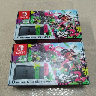 ニンテンドースイッチ(Nintendo Switch)の《新品未開封》スプラトゥーン2セット×2台（店舗印無）(家庭用ゲーム機本体)