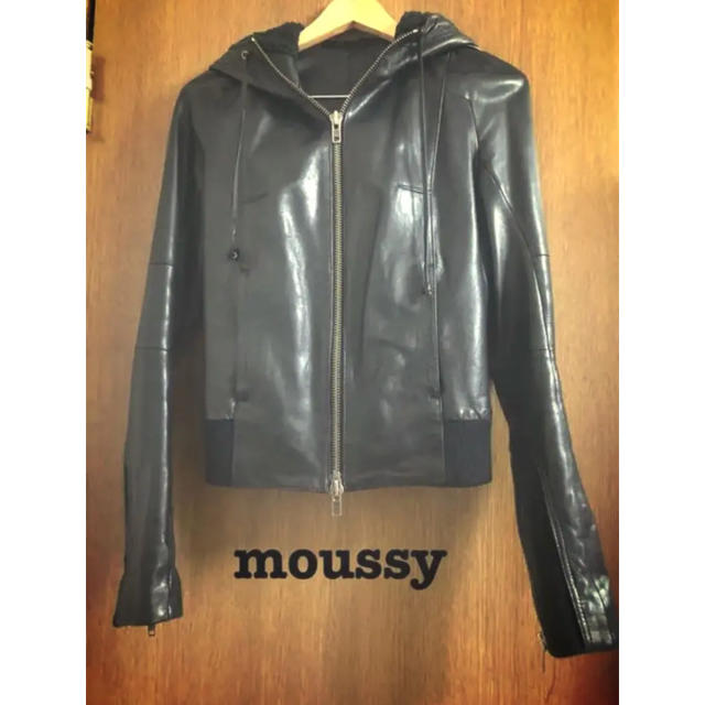 moussy フード付きライダース