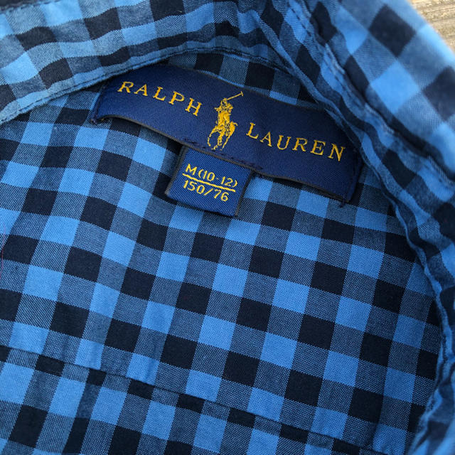 Ralph Lauren(ラルフローレン)の超美品(๑˃̵ᴗ˂̵) ラルフローレン 青ブロック チェックシャツ キッズ/ベビー/マタニティのキッズ服男の子用(90cm~)(ブラウス)の商品写真