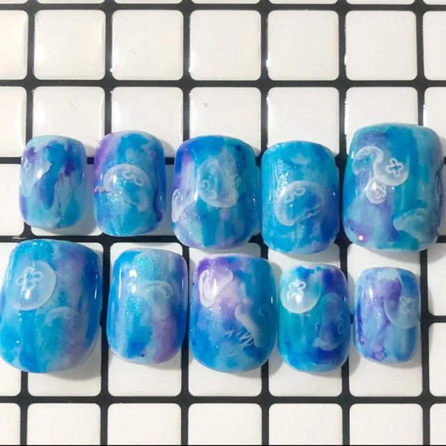 品質のいい out sold ジェルネイル ❋ クラゲ② つけ爪+ネイルチップ 品質のいい out sold ジェルネイル ❋ クラゲ② つけ爪+ネイルチップ