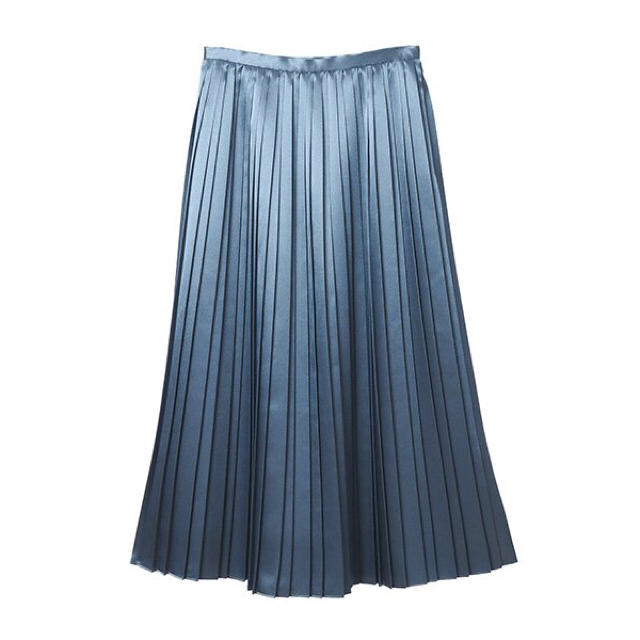 The Virgnia(ザヴァージニア)の新品タグ付き☆the virgnia サテンプリーツスカート ブルーM レディースのスカート(ロングスカート)の商品写真