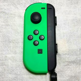 ニンテンドースイッチ(Nintendo Switch)のJoi-Con (L) ネオングリーン 美品 動作正常 ストラップ付き(その他)