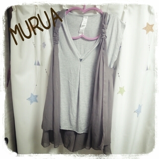 ムルーア(MURUA)のMURUA☆Tシャツ&ロングジレセット(Tシャツ(半袖/袖なし))